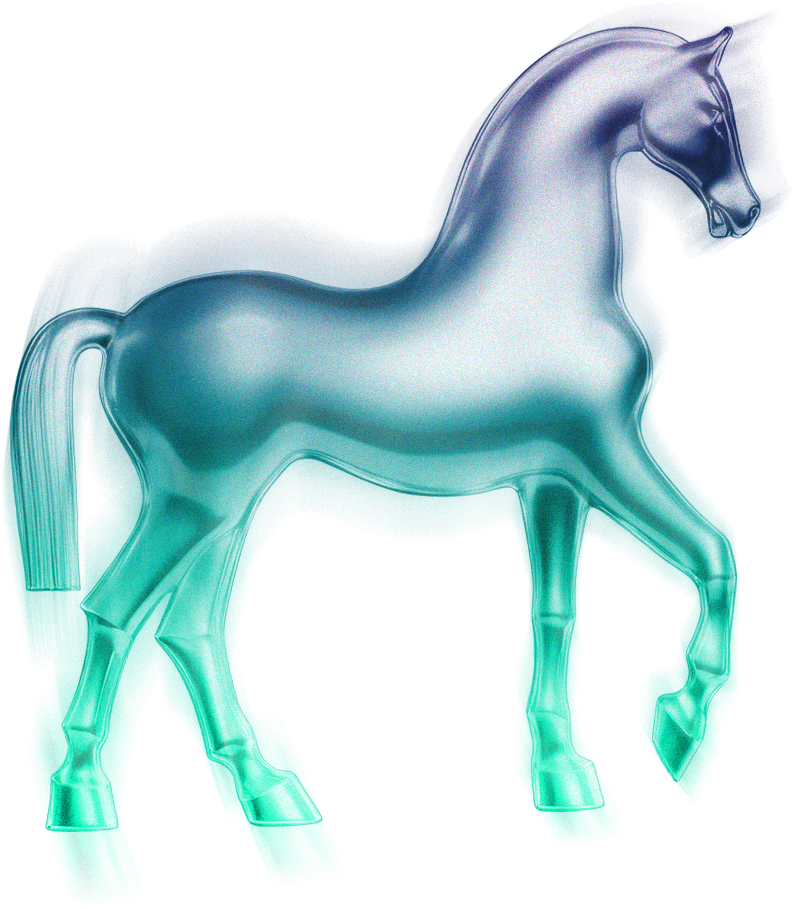 Chrome horse